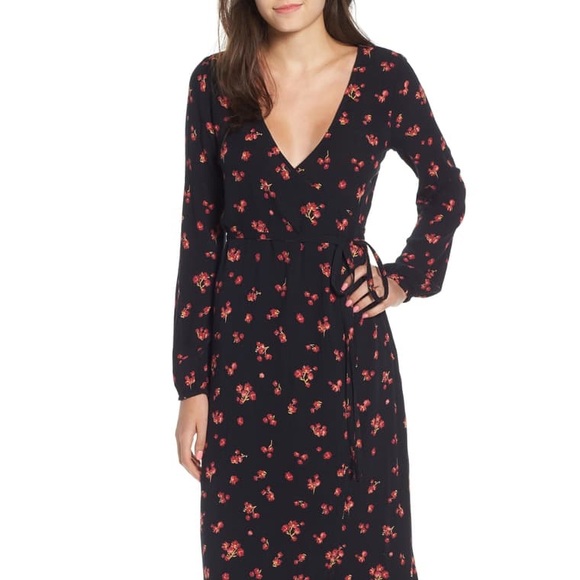 Billabong Forever Wild Floral Print Wrap Dress - Picture 2 of 4